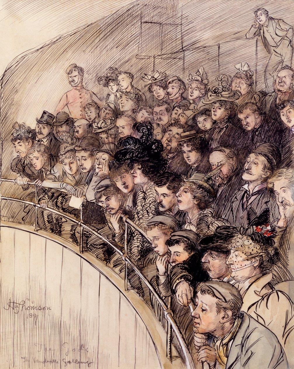 The Gods, The Vaudeville Gallery, 1899 (tinta papíron) alkotó: Hugh Thomson