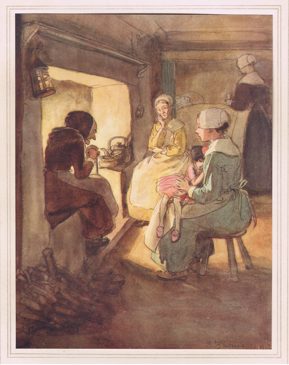 Az öreg hölgy a kéménysarokban alkotó: Hugh Thomson
