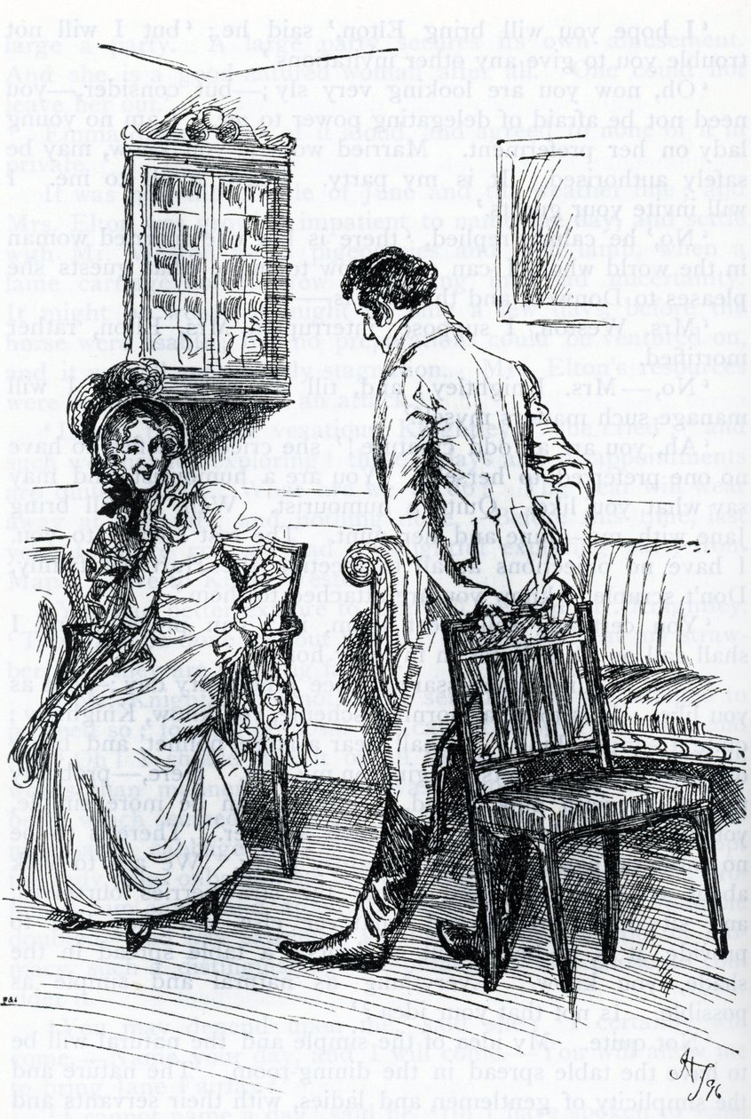 "Emma és Mr Knightley" (illusztráció) alkotó: Hugh Thomson