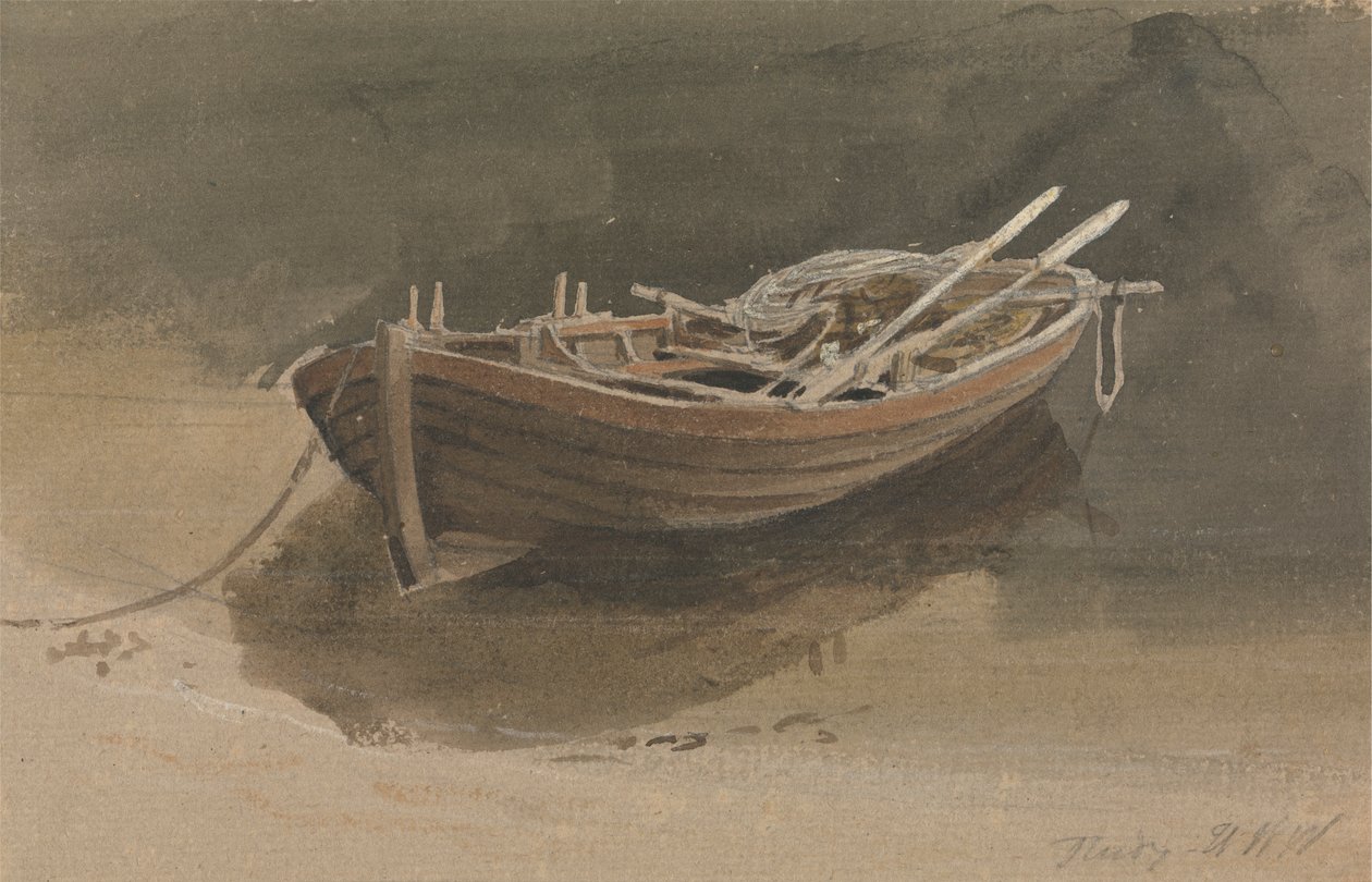 Egy evezős csónak alkotó: Hugh William Grecian Williams