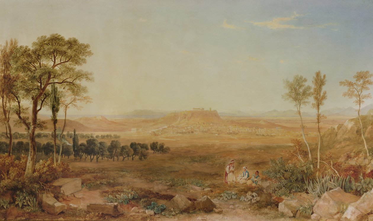Kilátás Athénra alkotó: Hugh William Williams