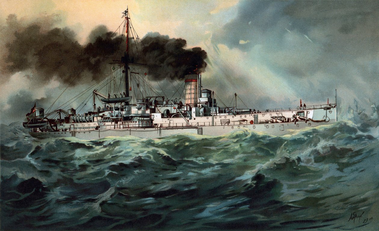 S.M. A vonal hajója Baden alkotó: Hugo Graf