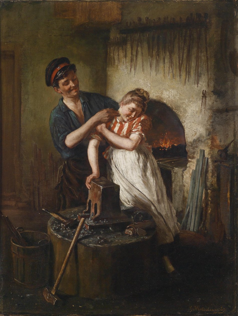 Flörtölés a kováccsal alkotó: Hugo Kotschenreiter