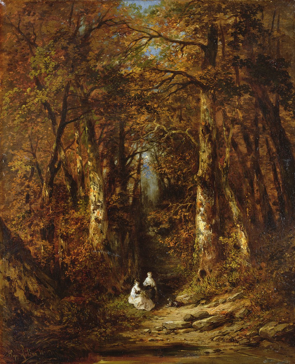 Az erdőben, 1871 alkotó: Hugo Le Bas
