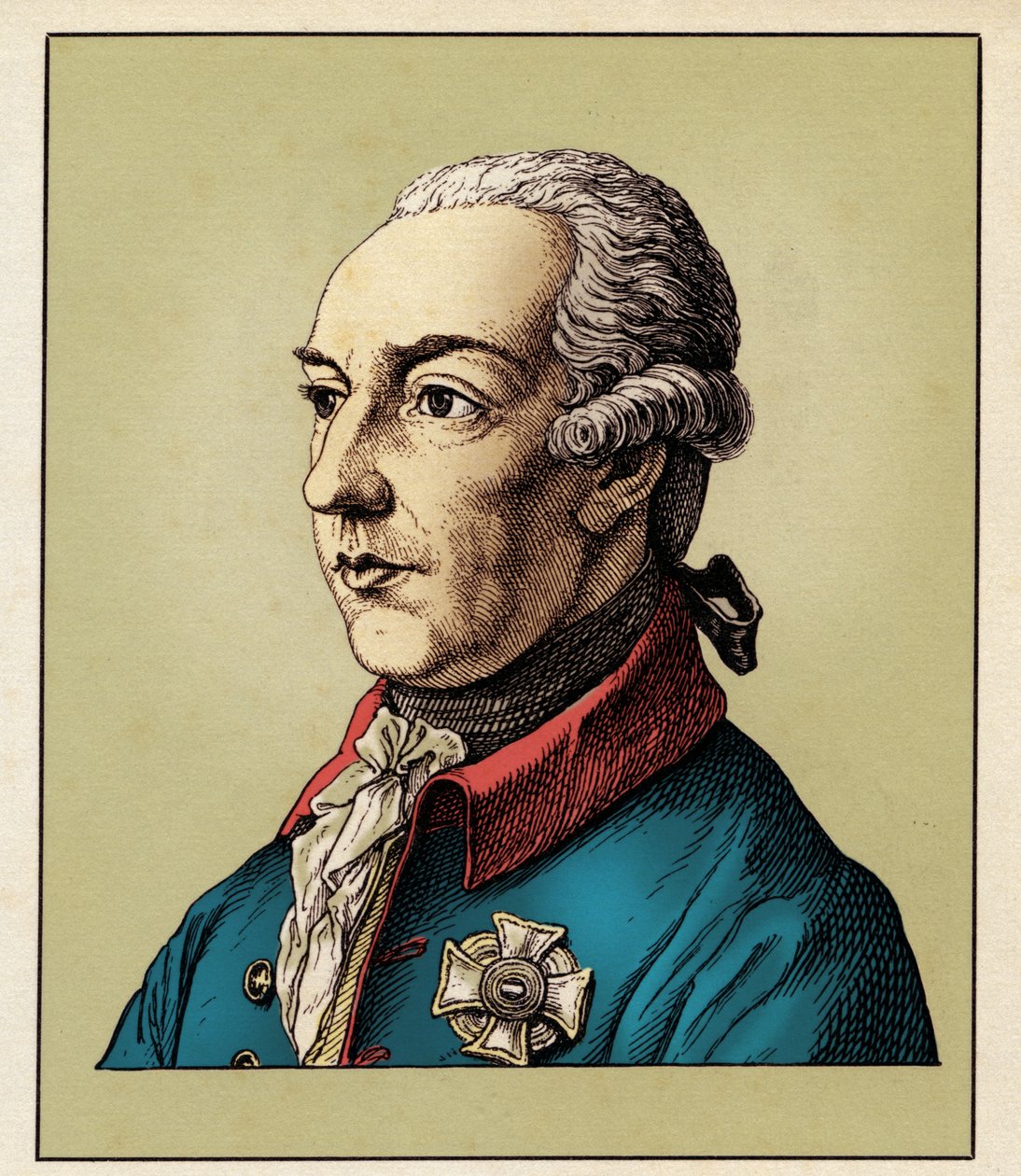 II. Habsburg-Lotaringiai GIUSEPPE (1741-1790) 1854 (metszet) alkotó: Hugo Bürkner