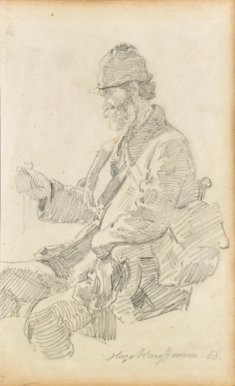 Pihenő túrázó alkotó: Hugo Kauffmann