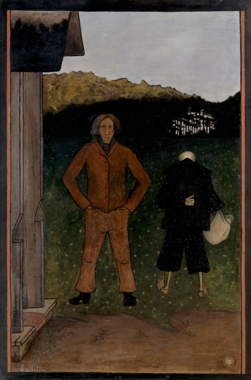 Halál és a paraszt, 1896. alkotó: Hugo Simberg