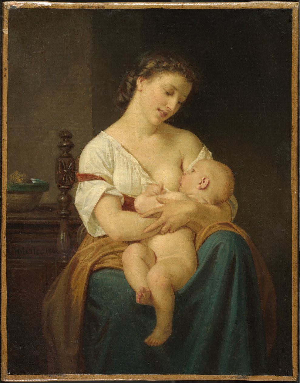 Anya és gyermeke, 1869 körül alkotó: Hugues Merle