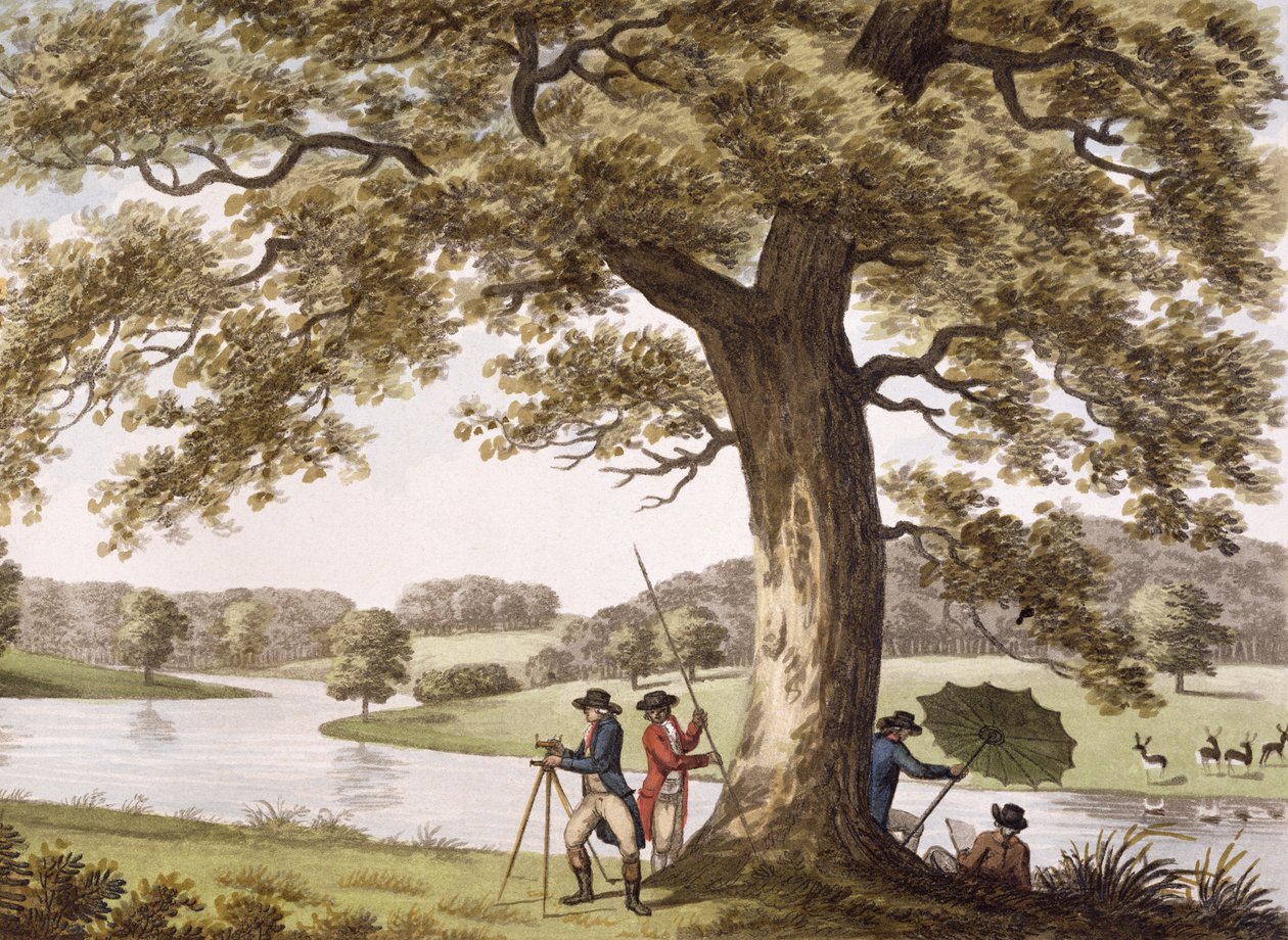 Humphry Repton földmérő egy teodolittal alkotó: Humphry Repton