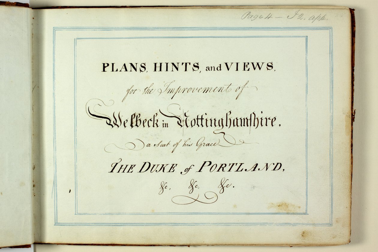 Vörös könyv: Welbeck alkotó: Humphry Repton