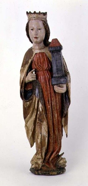 Szent Barbara, Kassa, 1450-60 (festett fa) alkotó: Hungarian School