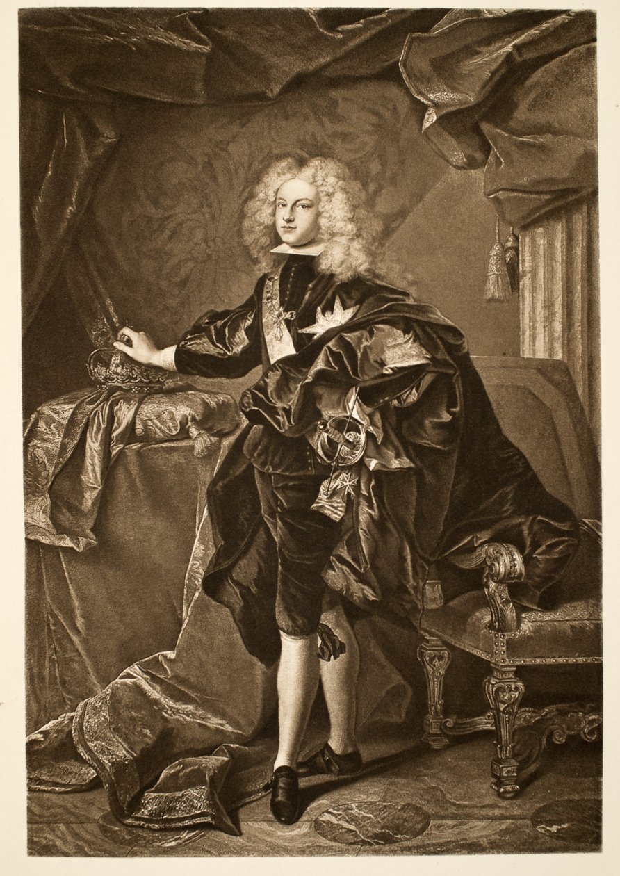 V. Fülöp spanyol király 1700 körül, pub. 1902 (kollotípia) alkotó: Hyacinthe Francois Rigaud