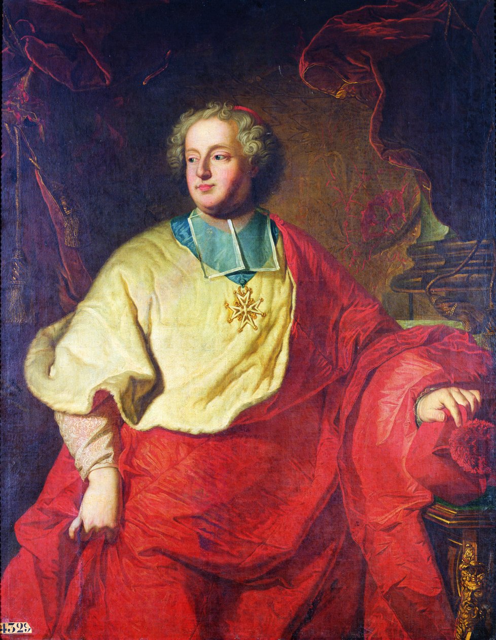 Armand Gaston Maximilien de Rohan (1673-1749) strasbourgi püspök portréja alkotó: Hyacinthe Francois Rigaud