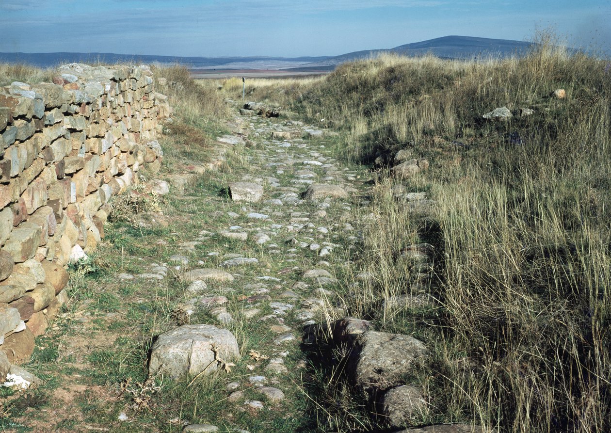 A Scipio Aemilianus által Kr.e. 133-ban meghódított ibériai város falának maradványai alkotó: Iberian