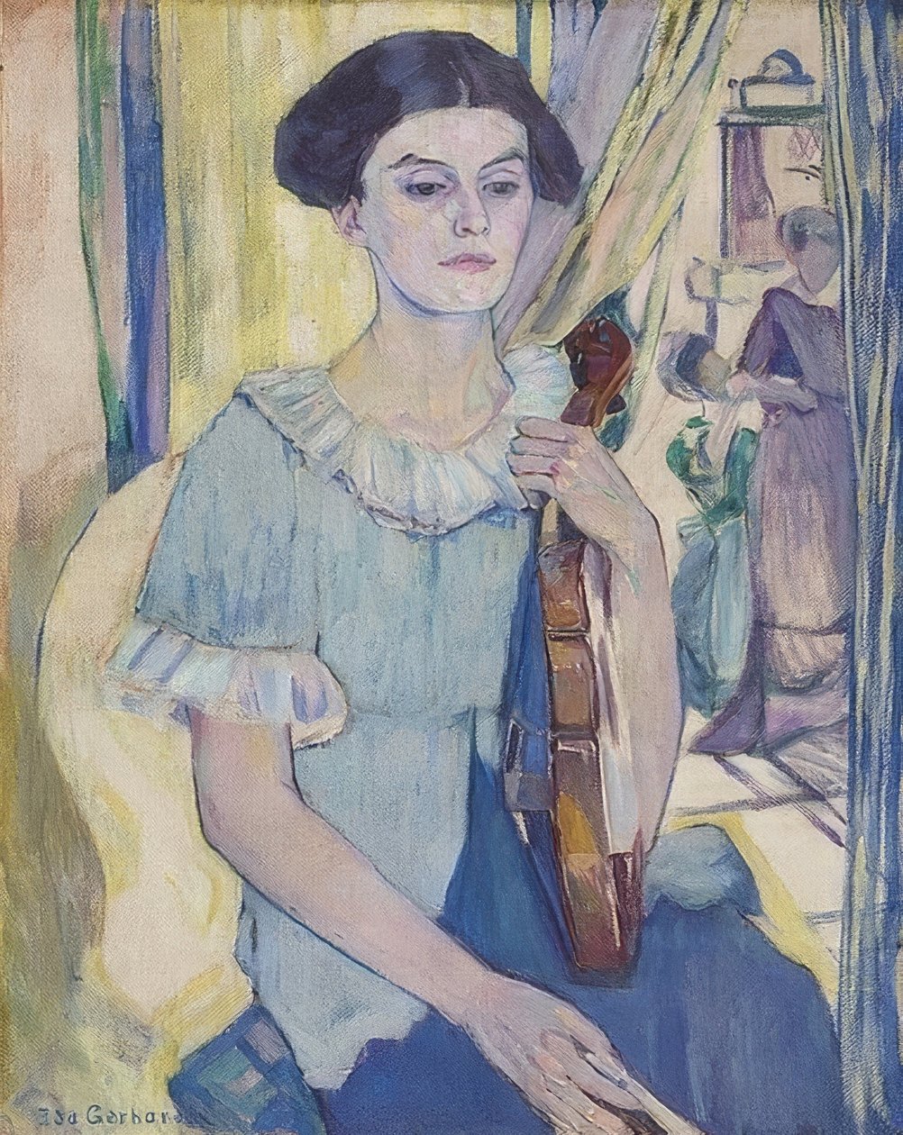 Hegedűművész. 1906 alkotó: Ida Gerhardi