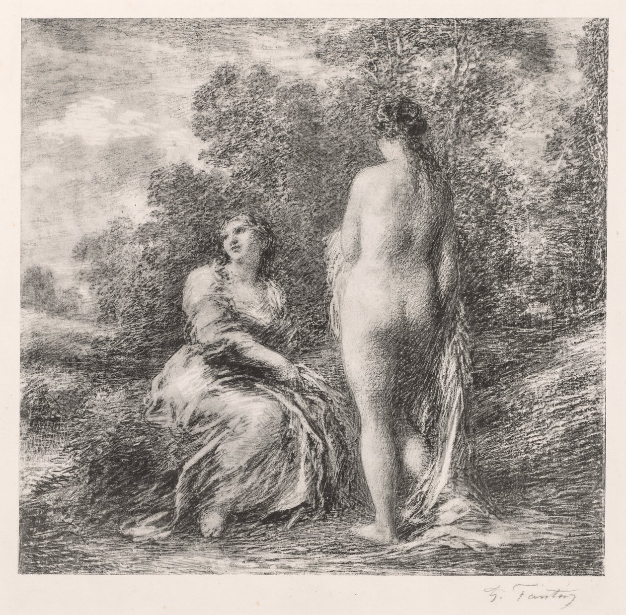 Fürdőzők, 1881. alkotó: Ignace Henri Jean Fantin Latour
