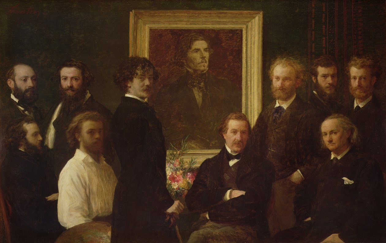 Tisztelet Delacroix előtt alkotó: Ignace Henri Jean Fantin Latour