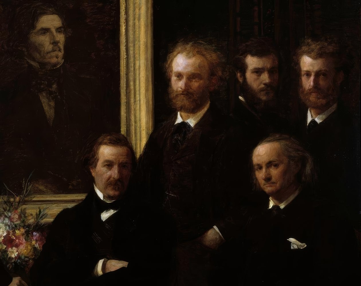 Tisztelgés Delacroix előtt alkotó: Ignace Henri Jean Fantin Latour