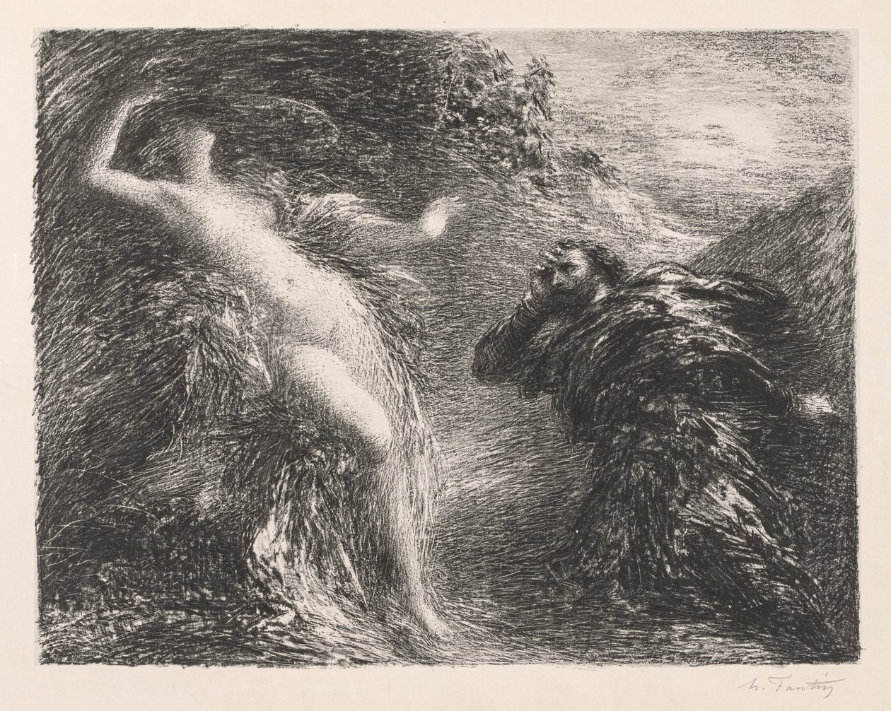 Manfred és Astarté, 1892. alkotó: Ignace Henri Jean Fantin Latour