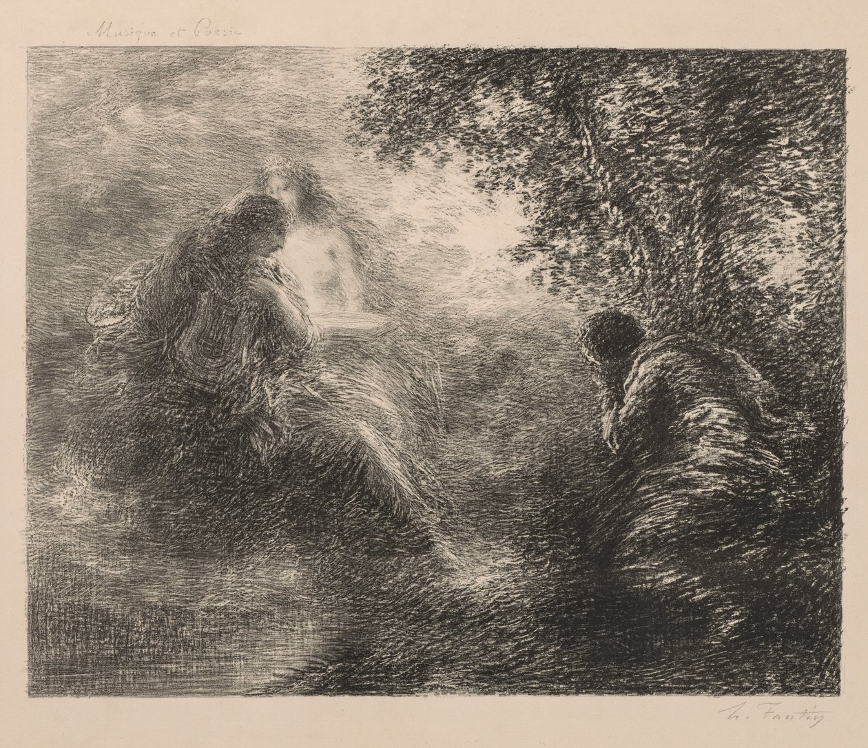 Zene és költészet, 1883. alkotó: Ignace Henri Jean Fantin Latour