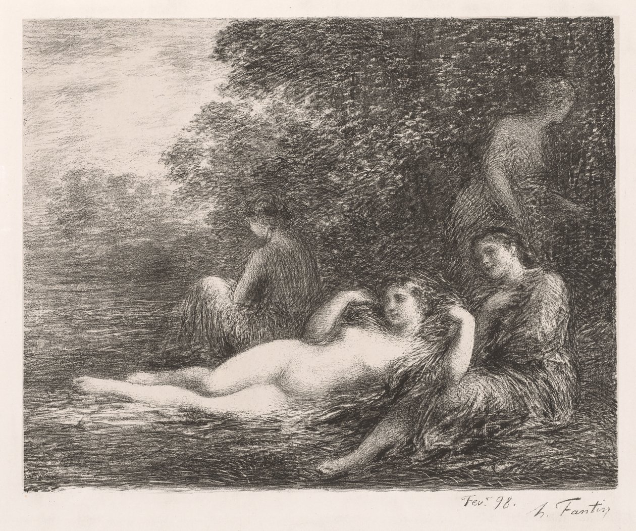 A fürdőzők, 1898. alkotó: Ignace Henri Jean Fantin Latour