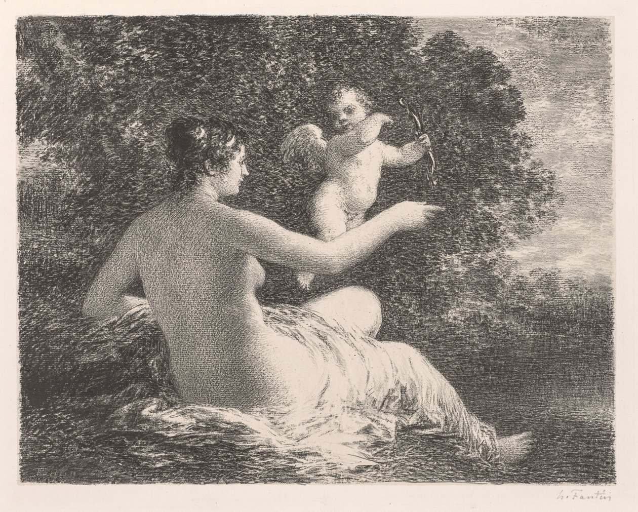 Vénusz és Ámor, 1896. alkotó: Ignace Henri Jean Fantin Latour