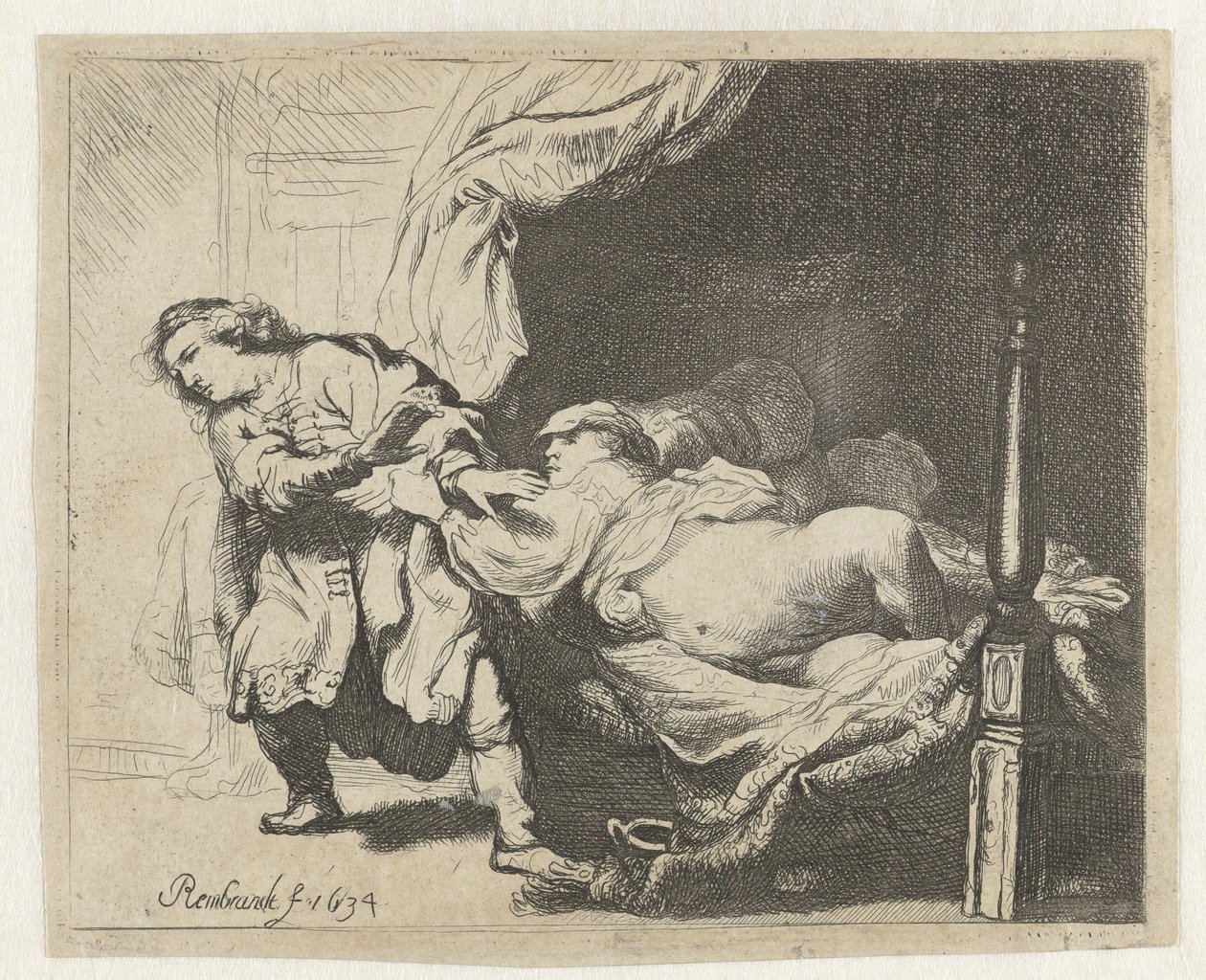 József és Potifár felesége alkotó: Ignace Joseph de Claussin