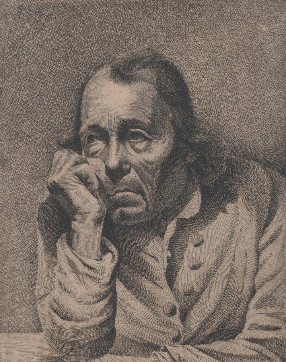 A melankolikus ember, kb. 1800. alkotó: Ignace Joseph de Claussin