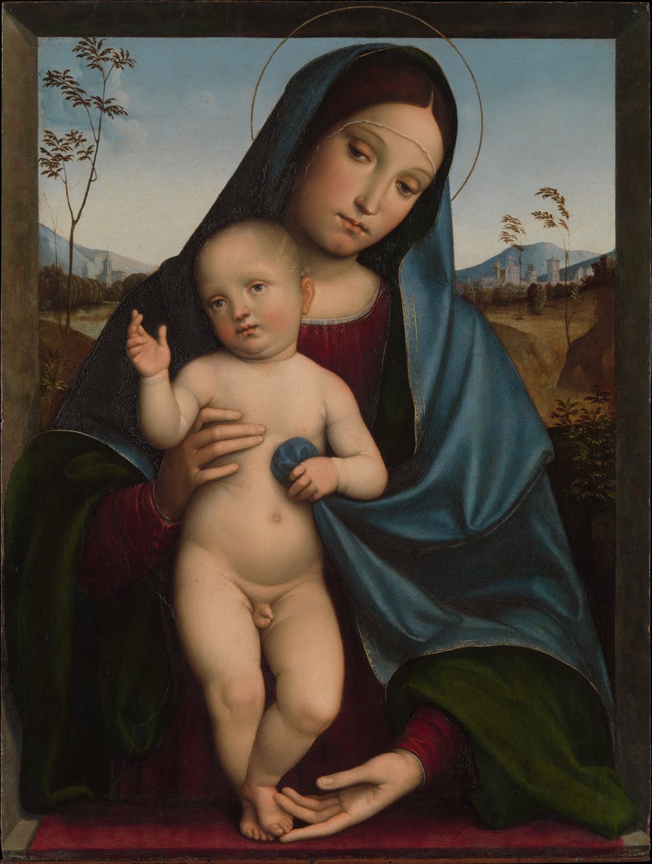 Madonna a gyermekkel, 1490-9 alkotó: Il Francia