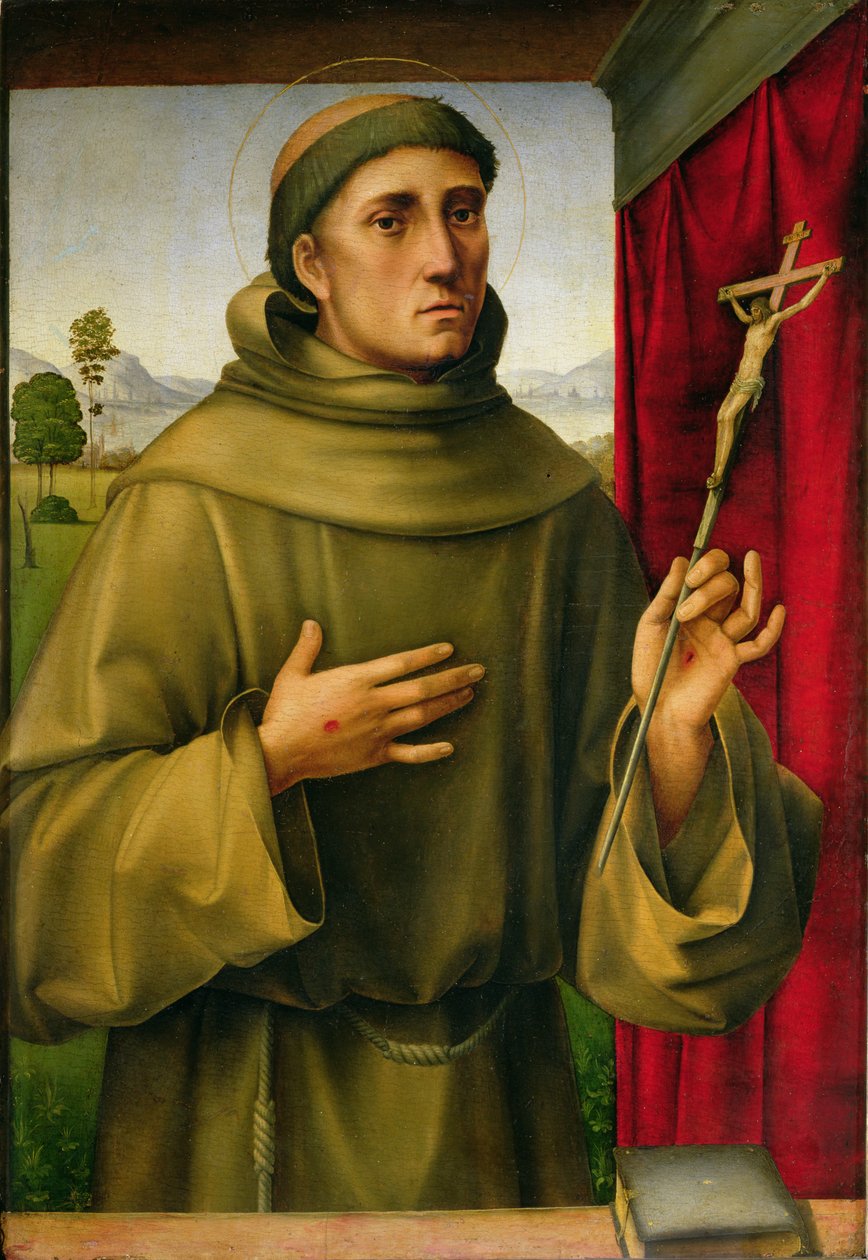 Assisi Szent Ferenc, 1490 körül (tempera a táblán) alkotó: Il Francia