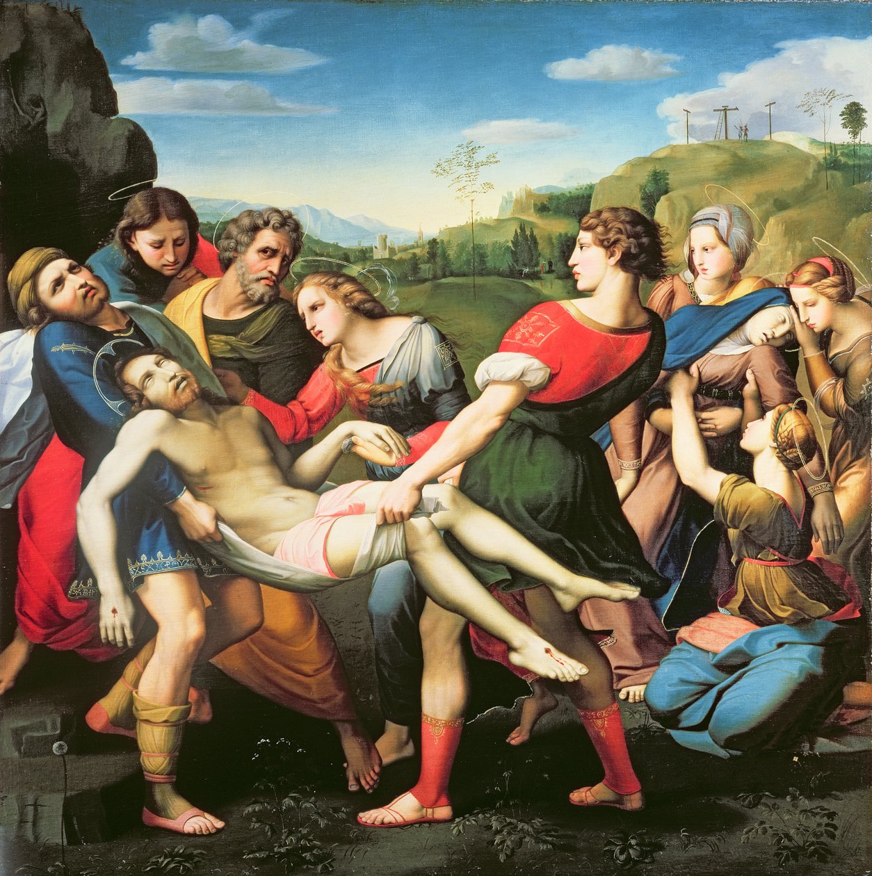 A síremlék, Raphael festménye után a Villa Borghese-ben, Róma, 17. század alkotó: Il Sassoferrato