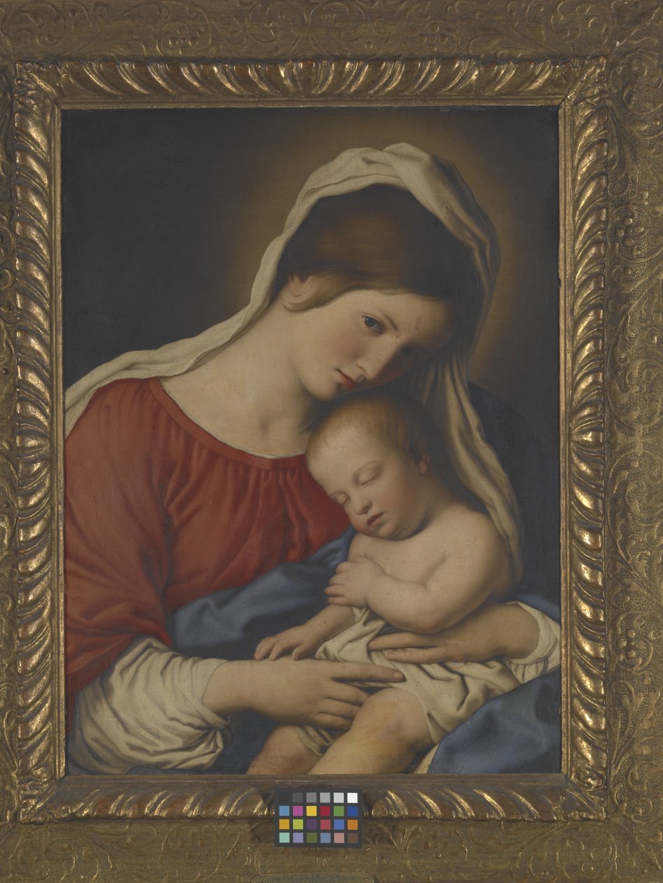 Madonna és gyermek (olaj, vászon) alkotó: Il (1609 85) Sassoferrato
