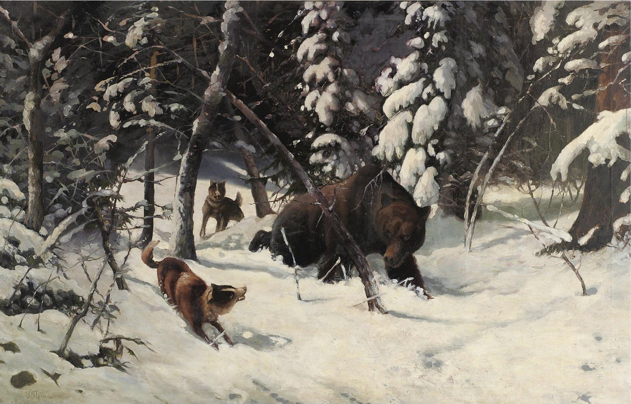 A Medvevadászat alkotó: Illarion Mikhailovich Pryanishnikov