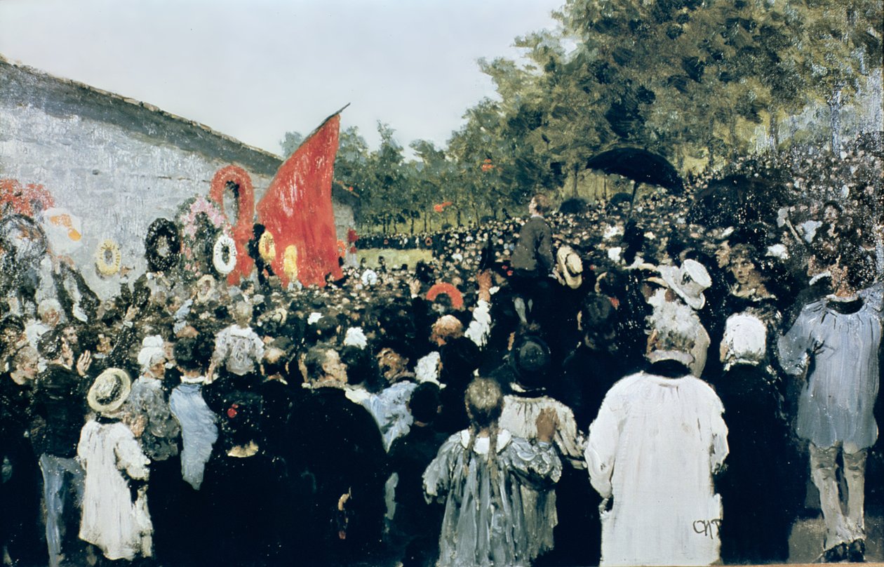 Találkozó a Mur des Federes-ben – Pere Lachaise, 1883 alkotó: Ilya Efimovich Repin