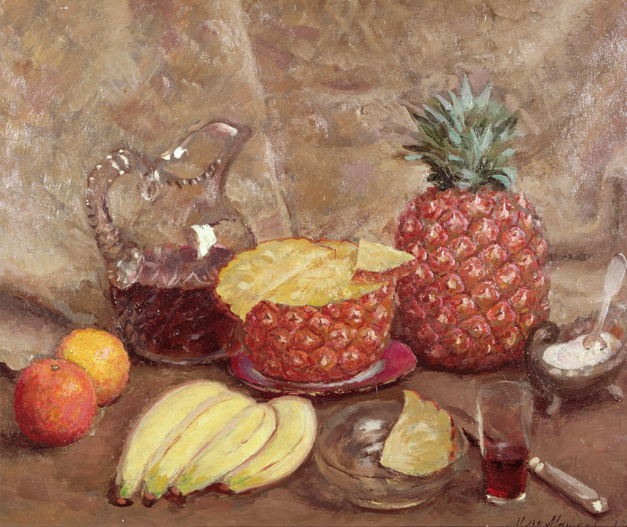 Ananászcsendélet, 1938 alkotó: Ilya Ivanovich Mashkov