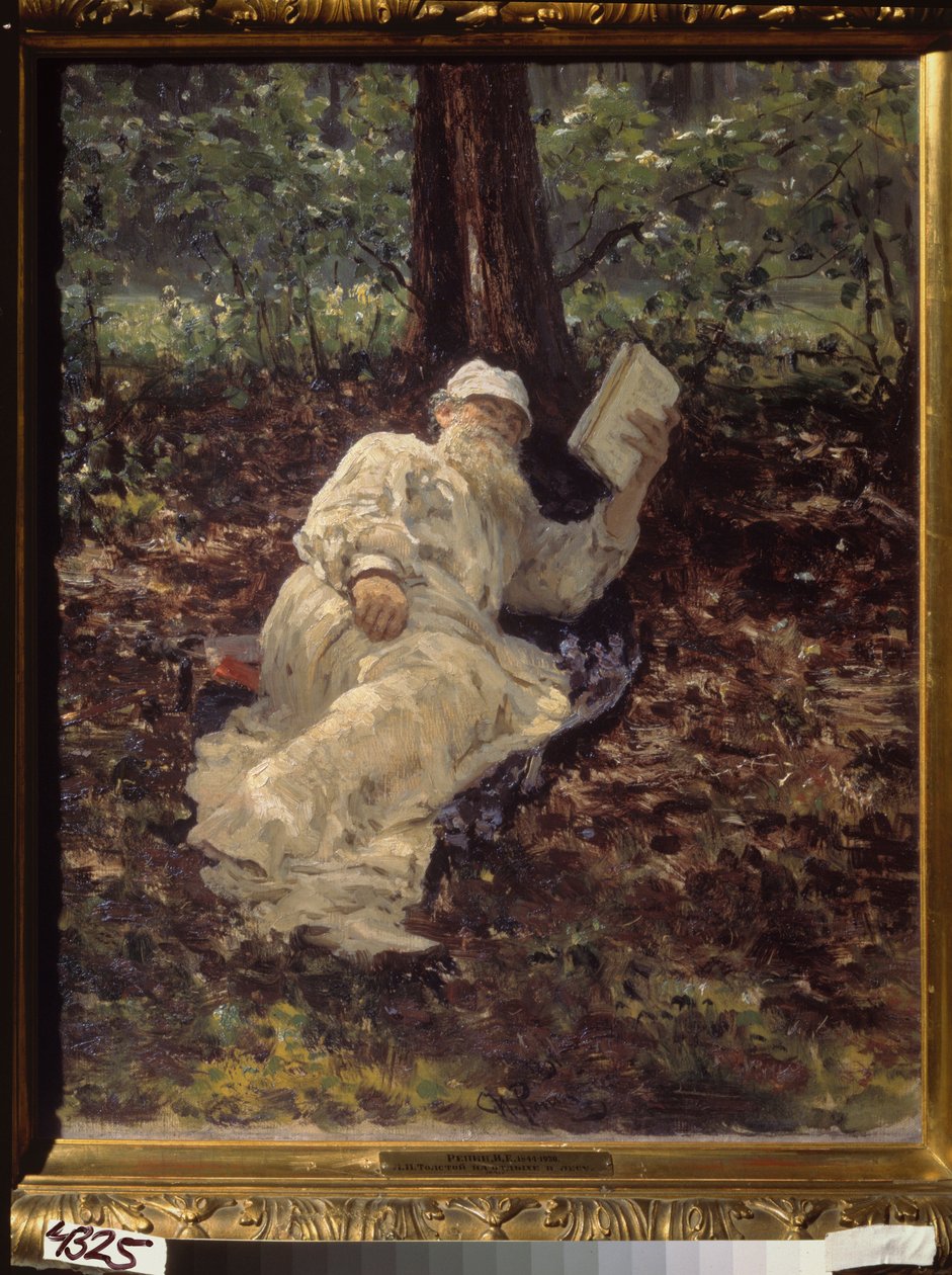 Tolsztoj az erdőben pihen alkotó: Ilya Efimovich Repin