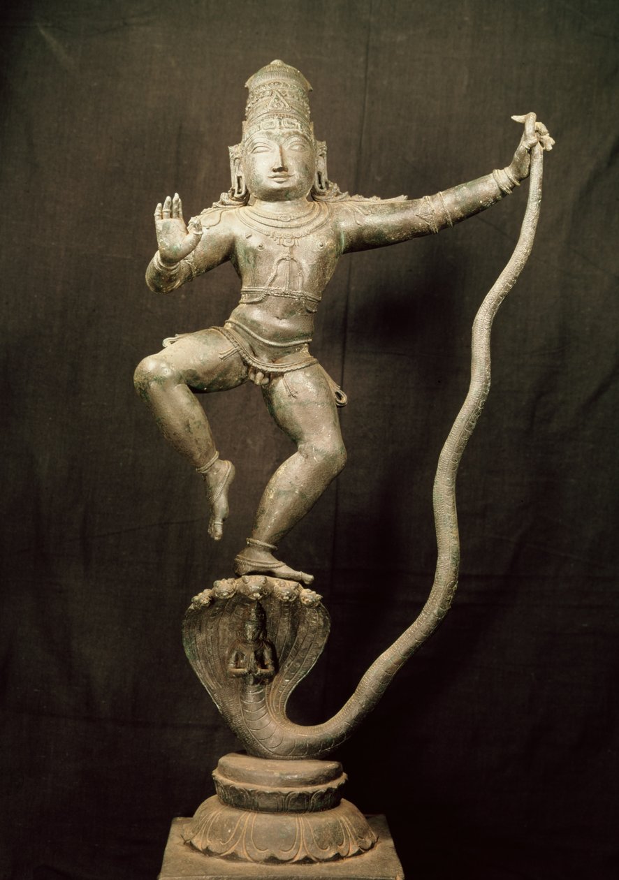 Kaliya Krishna (bronz) alkotó: Indian School