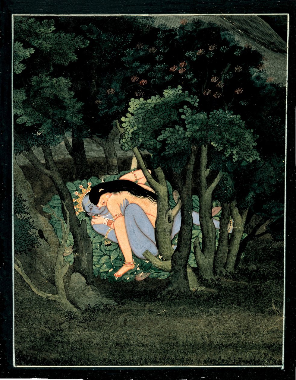Krishna, akit Radha ölelt, 1775 körül alkotó: Indian Art