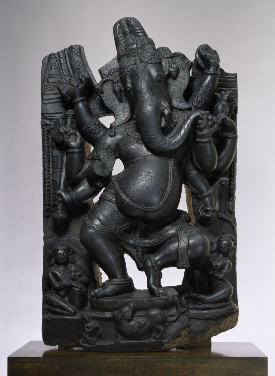 Ganesha (moszkovita biotitpala) alkotó: Indian School