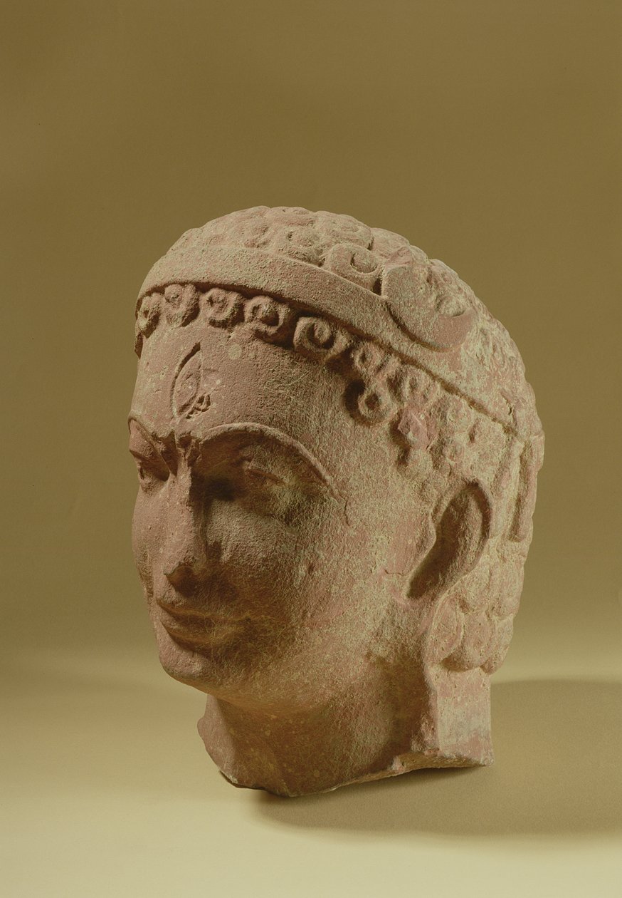 Siva feje, Mathura (vörös homokkő) alkotó: Indian School