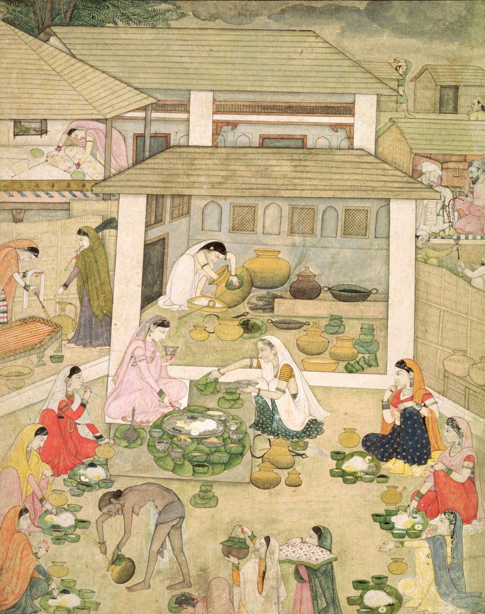 Ban ben. 68.4 A nők lakomája, 1810 körül alkotó: Indian School