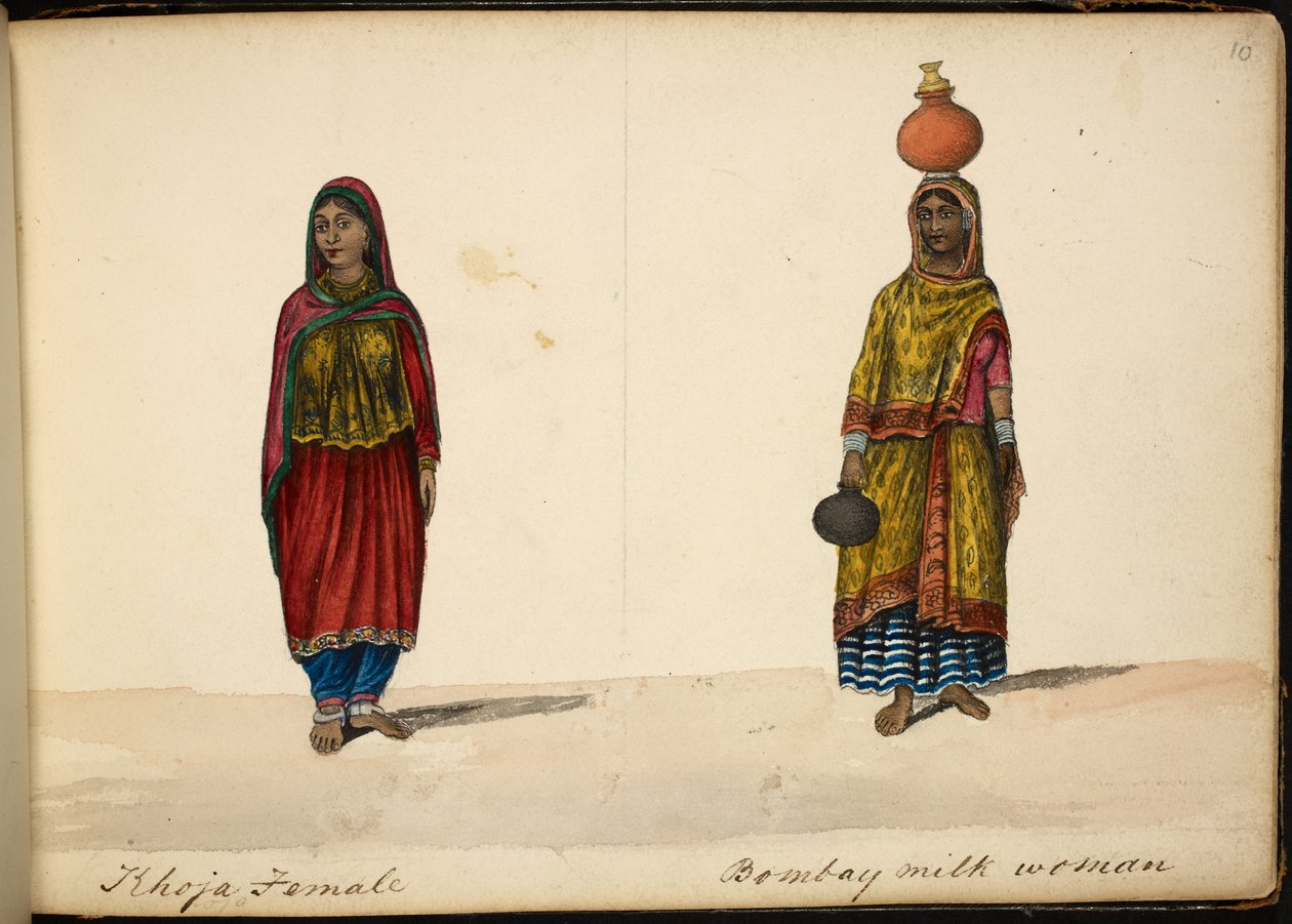 Khoja nő; Bombay tejeladó alkotó: Indian School