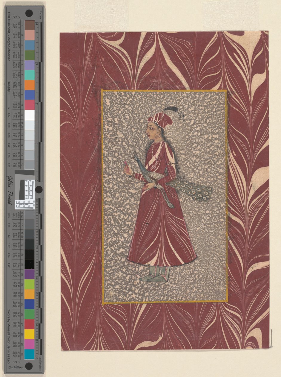 Pávát hordozó hölgy, Bijapur, 1660 körül alkotó: Indian School