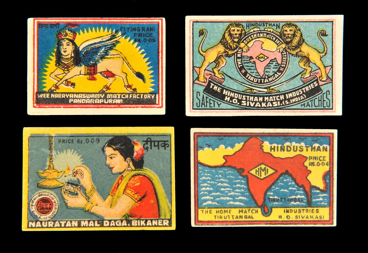 Matchbox címkék alkotó: Indian School