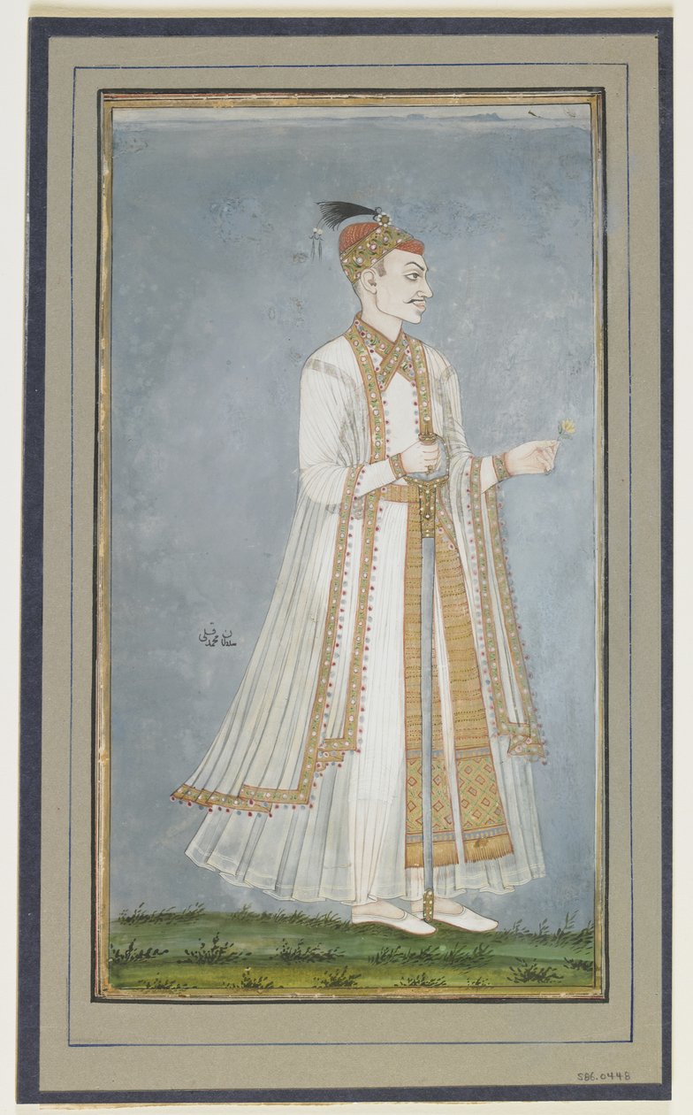 Muhammad-Quli Qutbshah, Albumfólió festménnyel, 1900 körül alkotó: Indian School