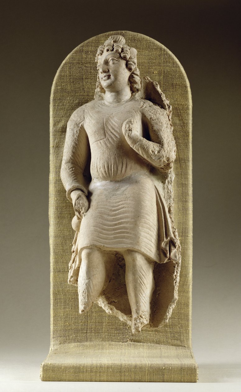 Álló ifjúság vagy Maitreya, Gandhara (stukkó) alkotó: Indian School