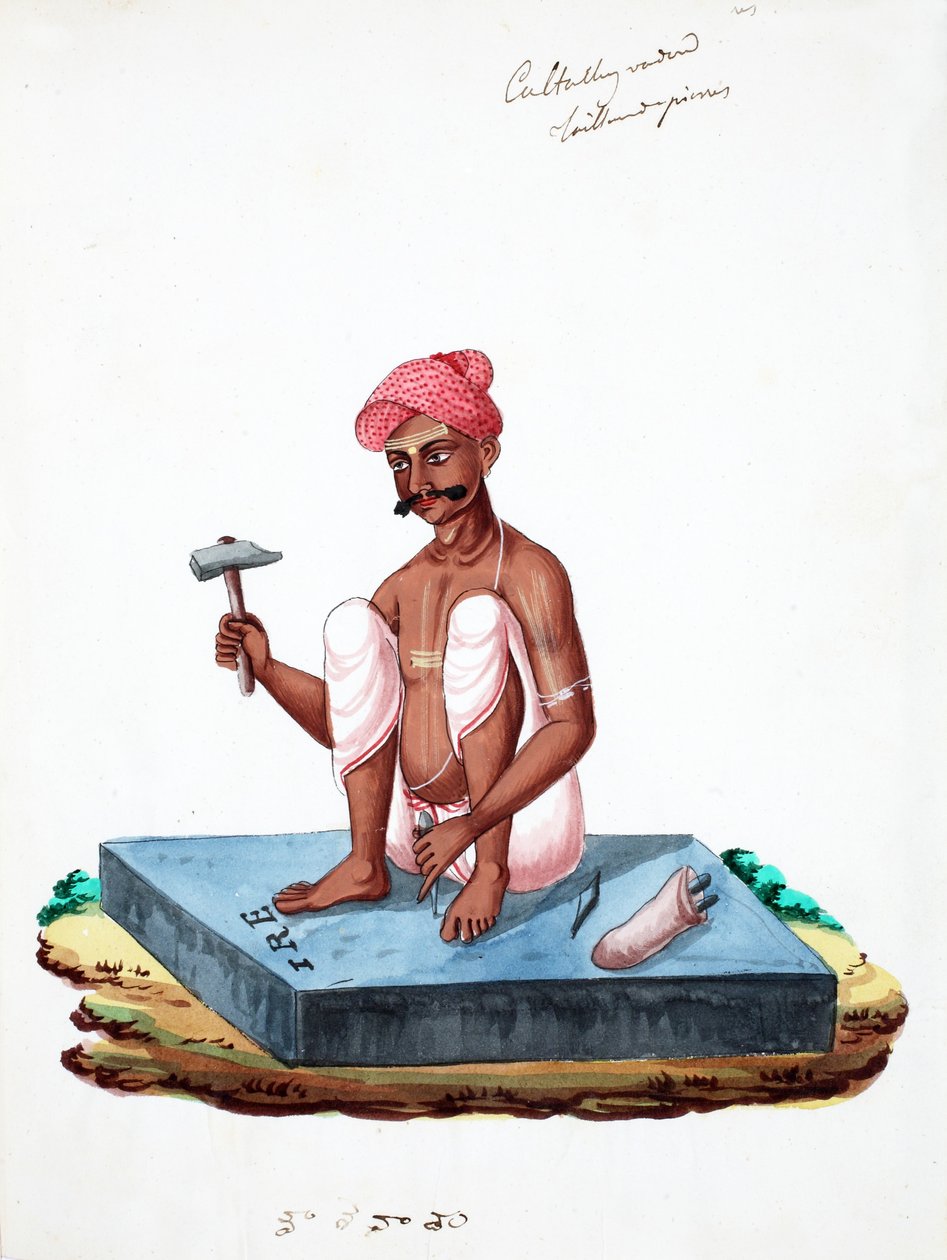 Kőfaragó (wc papíron) alkotó: Indian School