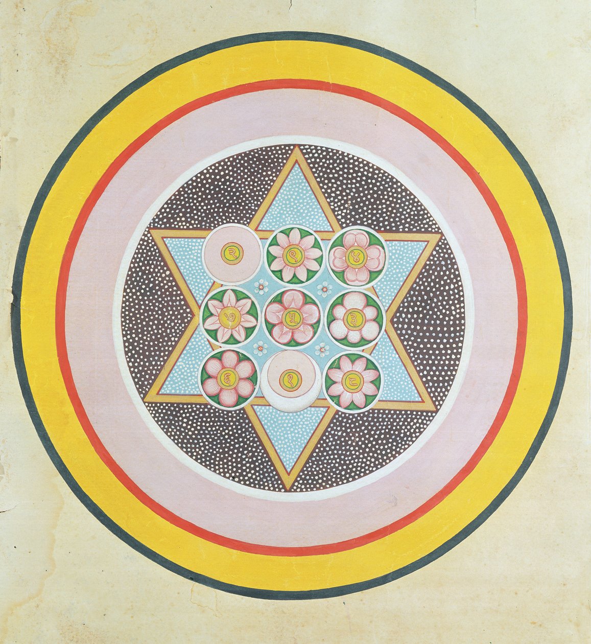 Tantrikus csillag design alkotó: Indian School