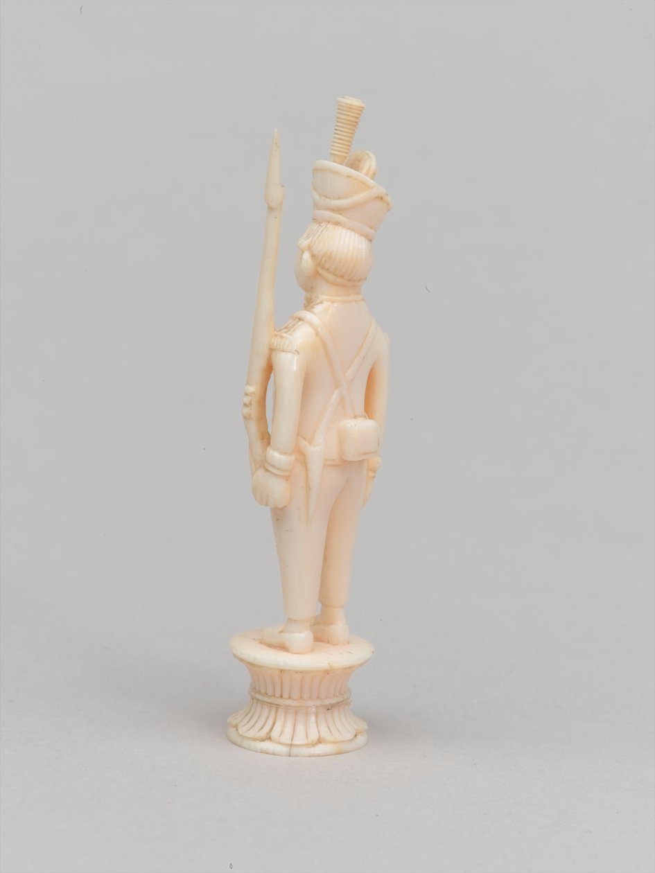 Fehér gyalog, sakkfigura, India, 1820 körül alkotó: Indian School