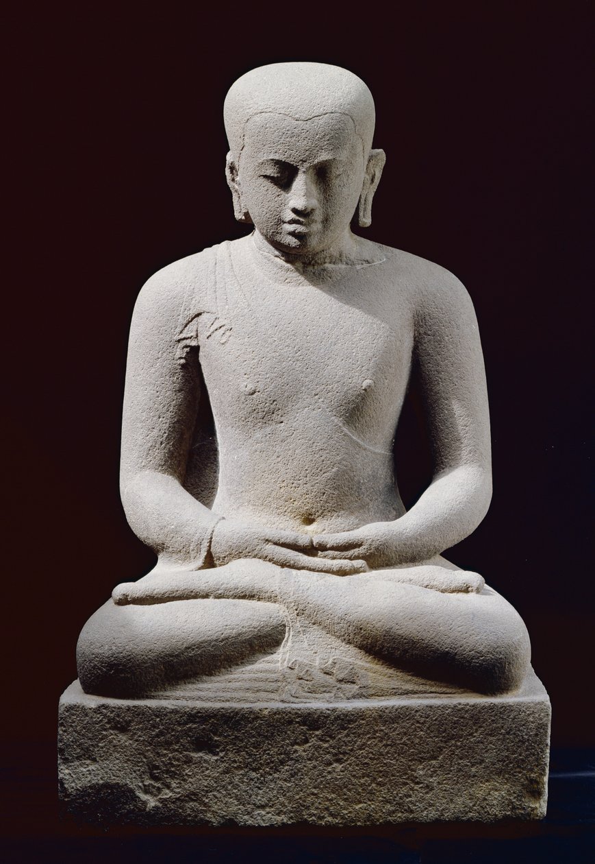 Meditáló szerzetes, a Candi Plaosan-tól (andezit) alkotó: Indonesian School